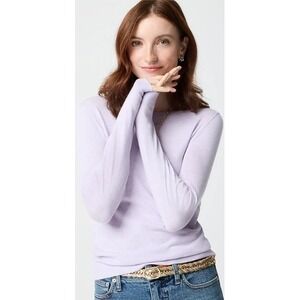 J.Crew Teddie Lavender Cotton‎ Long Sleeve Crew Neck Sweater XL NWT $90